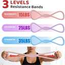 Resistance Bands with HandlesFigure 8 Exercise Bands for Women&Men,15LB25LB,35LB Silicone Pull Rope for Working Out,Arm,Yoga Gym Fitness,Shoulder Training Elastic Rope