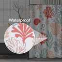Shower Curtain, for Bathroom Decor 72" x 72", Tropical Nautical | Corals Reef, Waterproof Polyester Fabric Shower Curtains Set with Hooks