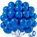 Awenztech Metallic Blue Balloons 12 inch, Chrome Blue Latex Balloons 50pcs Party Balloons for Graduation Christening Baby Shower Birthday Party Decorations