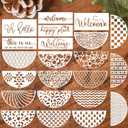Welcome Stencils for Painting on Wood 12 Welcome Stencil for Door Mat Half Round Stencils for Wood Sign Doormat Fabrics