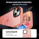 DEERLAMN Magnetic Matte Case for iPhone 15 with Screen Protector, [Compatible with MagSafe][Military Grade Drop Protection] Slim Translucent Shockproof Protective Phone Cover, Pink
