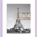 upsimples 11x14 Picture Frame, Display Pictures 8x10 with Mat or 11 x 14 Without, Wall Hanging Photo Frames, Purple, 1 Pack