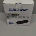 iwillink 6 Pack Outdoor Extension Cord Cover Waterproof - Weatherproof Electrical Connection Box for Outdoor Outlet, Plug, Socket, Christmas Holiday Decoration, Power Tool, Black