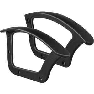 Office Chair 2pcs Ring Arm Replacement Parts Wheelchair Accessories Plastic Chairs Black Armrest Part Accessories Arm Accessory Angle Desk 16.5x10.6inches