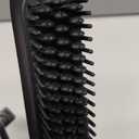 Heated Ionic Hair Straightening Brush for Men - 5 Temperature Settings, Anti-Scald, Beard Shaper & Travel Bag