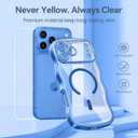 for iPhone 17 Pro Max Case: [Cute Wave Frame][Fit for MagSafe] Military Drop Shockproof Protection, Camera Protective Glossy Slim Magnetic Wavy Phone Cover for Women Girls 6.9'', Clear/Blue
