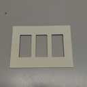Eaton PJS263LA Decorator Screwless Wallplate, 3-Gang, Light Almond