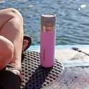 STANLEY Quick Flip GO Water Bottle 24 oz | Push Button Lid | Leakproof and Packable for Travel and Sports | Insulated Stainless Steel | BPA-Free | Lilac 2.0