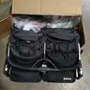 Joovy Kooper X2 Double Stroller, Lightweight Travel Stroller, Compact Fold with Tray, Black
