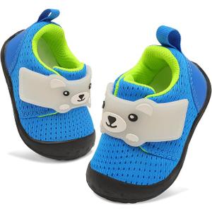 FEETCITY Baby Walking Shoes Wide Baby Shoes Boys Girls Infant Sneakers Crib Shoes Breathable Toddler Barefoot Shoes Slip On Shoes, 0-6 Months