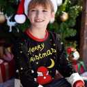 BesserBay Unisex Kids Ugly Christmas Sweater 3D Graphic Funny Long Sleeve Holiday Pullover Sweatshirt 4-14 Years (Black | Merry Christmas)