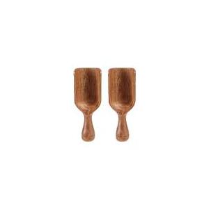2PCS Acacia Wood Coffee Scoops Small Wooden Coffee Scoop for Jars and Containers Set of 4 Tablespoon Bean Scoops Cute Coffee Measuring Spoon for Cooking Bath Salt Scoop for Canisters