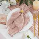 50 Pack Cheesecloth Napkins 20"x20" Dusty Pink Boho Gauze Cheese Cloth Napkins Bulk Rustic Dinner Table Decor for Wedding Bridal Baby Shower Party