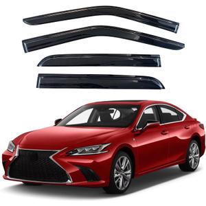 KPY Window Visor Compatible with 2019-2023 Lexus ES250 ES300h ES350, 4PC Rain Guard Side Window Vent Deflectors Tape-On Mugen Style, 2019 2020 2021 2022 2023 KPY Window Visor Compatible with 2019-2023 Lexus ES250 ES300h ES350, 4PC Rain Guard Side Window Vent Deflectors Tape-On Mugen Style, 2019 2020 2021 2022 2023