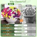 MARTINE MALL 24 Bundles Look Real Artificial Flowers for Outdoors, Realistic Fake Outdoor Flowers, UV Resistant Silk Flowers for Outside Faux Flowers Plants for Outdoor planters Porch, Mixed Color