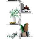 9-Tier Metal Spine Bookshelf - Vertical Tower for Booksfor Small Spaces, Multipurpose Corner Bookshelf, Tall & Narrow Ladder Bookcase, Ideal Book Display for Home or Office (8 Layers)