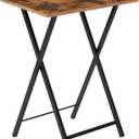 HOOBRO Folding TV Table, TV Tray, Stable Snack Table for Small Space, Portable Sofaside Desk, Easy Assembly and Storage, Ideal for Snacks and Meals in Living Room, Rustic Brown and Black BF15BZ01