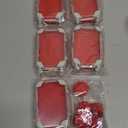 VioraWhite 5 Pcs Mini Suitcase Empty Storage Box and Plush Ball Keychain Candy Luggage Containers Packaging Case for Bridal Shower Baby Shower Party Favors Travel Gifts (Red)