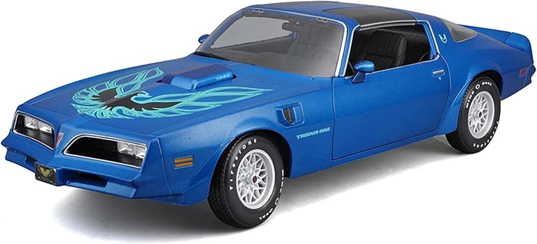 1978 Pontiac Firebird Trans Am Blue Metallic with Hood Graphics "Special Edition" Series 1/18 Diecast Model Car by Maisto