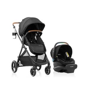 Evenflo Shyft Intuiti Travel System Featuring LiteMax NXT Preemie and Infant Car Seat with SensorySoothe (Eclipse Black) MFG Date: 01/12/26
