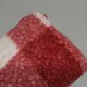 AQOTHES Red White Plaid Christmas Throw Pillow Covers 18x18 Inch Set of 2, Boucle Decorative Pillow Covers,Cozy Fluffy Home Living Room Farmhouse Decor for Sofa Couch Bed