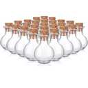 Gejoy 30 Pieces 0.9 x 0.6 Inches Mini Glass Bottles Clear Drifting Small Wishing Bottles with Cork Stoppers for Wedding Birthday Party DIY Crafts Supplies