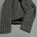 Allegra K Plaid Tweed Blazer for Women's Long Sleeve Open Front Work Office Jacket, Small Black