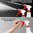 Yinder 18 Pcs 16 Oz Plastic Spray Bottle Bulk Empty Refillable Spray Bottles for Cleaning Solution Leak Proof Water Sprayer with Adjustable Nozzle Mist/Stream Mode(Red, Blue, Green)