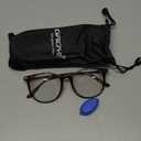 Gaoye Blue Light Blocking Glasses, Retro Round Eyewear Frame Anti Eyestrain Computer Glasses for Women Men (Tea Leopard/Transparent Lens)