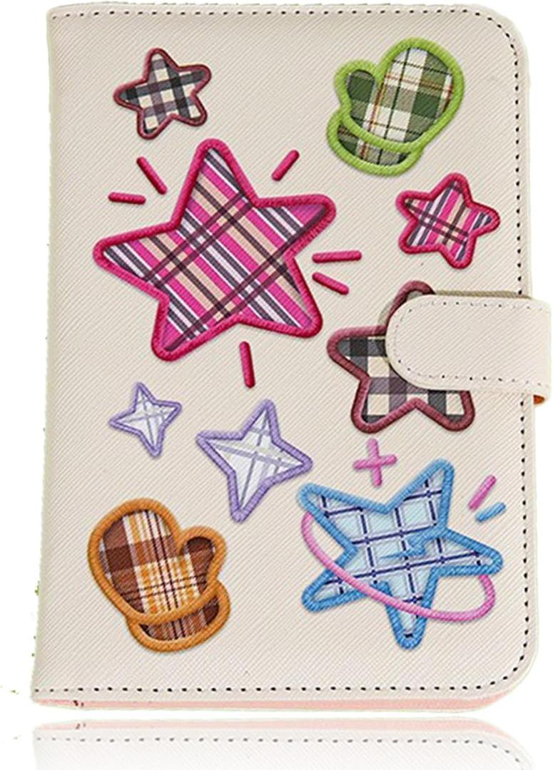 PU Leather Passport Wallet with Card Holders, Zippered Coin Pocket & Cash Slot, Slim Travel Passport Holder for Men & Women (White)