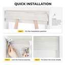 UNISHADES No Drill Cordless Bamboo Roman Shades, 34.564 in, Off White