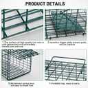 Qualirey 2 Pcs Humane Squirrel Trap Heavy Duty Live Animal Chipmunk Catch and Release Rat Trap for Outdoor Small Animals Mouse Raccoon Stray Cat Rodent Weasels(Green)