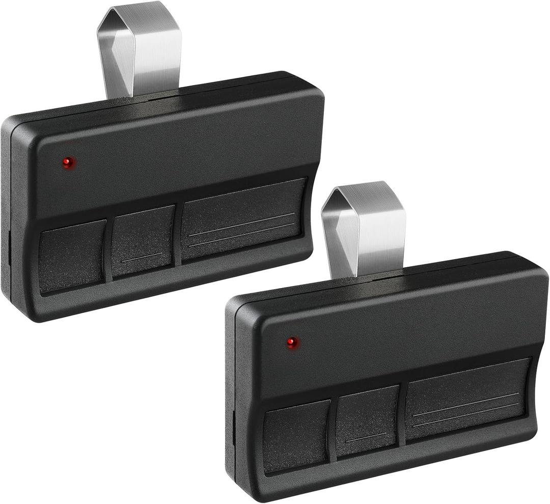 2 Replacement Garage Door Opener Remote, Compatible with Liftmaster Sears Craftsman Garage Door Opener Remote 3B373MAX (Black,black)