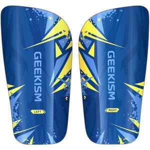 2 x Soccer Shin Guards for Youth Kids Toddler - Soccer Shin Pads for Teens & Men, Protective Football Gear for 3-16 Years Boys Girls & Adult, World Cup Lightweight Soccer Equipment