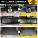 JTYZSM Floor Mats & Trunk Mat for 2023 2024 2025 Honda CRV Hybrid Cargo Mats All Weather Floor Liners with Rear Cargo Mat for 2023-2025 Honda CR-V Accessories (Fit 23-25 Hybrid Upper Deck)