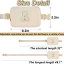 Belt Bag Fanny Pack Crossbody Bags with Initials Cute Stuff Birthday Gifts for Teenager Girls Trendy Stuff for Teens - White A,Khaki Bag
