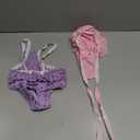2 Pieces Washable Female Diapers with Suspender Comfort Reusable Doggy Diapers Reusable Puppy Sanitary Panties Dog Underwear Diaper for Small Girl Dogs in Period Heat (Pink&Purple,M)