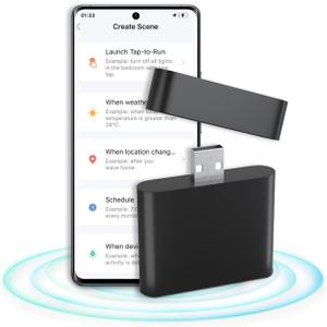 Smart Hub Compatible with Alexa/Google Home, Make Remote Control Blinds to Be Smart, Motorized Blinds Hub, Smart Bridge Work with Tuya App