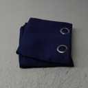 BGment Short 100% Blackout Curtains for Bedroom, Thermal Insulated Energy Efficiency Noise Reducing Grommet Curtains 45 Inch Length with Liner for Small Window 2 Panels Each 52 Inch Wide, Navy Blue