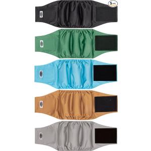 Tuiskusa Male Dog Diapers, High Absorbing Dog Belly Bands for Male Dogs, Washable Reusable Dog Males Wraps(5 Pack) Small