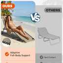KingCamp Lounge Chair Outdoor,400LBS Tanning Chairs for Outside,Adjustable 5-Position Patio Lounge Chair Sunbathing Chase Lounge Chair Outdoor for Outside Beach Patio Sun Bathing Pool Backyard, 23.23 inches x 76.77 inches x 13.39 inches