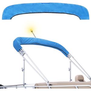 600D Bimini Top Storage Boot, Storage Boat Replacement Cover Waterproof and UV Protection with Light Hole, Suitable for 3-4 Bows Bimini Tops