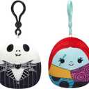 Squishmallows Original 3.5in Disney Jack Skellington and Sally Clip 2-Pack  Official Jazwares Plush (Multi)