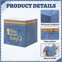 12 Pcs Blue Jean Baby Shower Decorations for Denim Baby Shower Table Centerpieces Flower Boxes Blue Jean Decorative Food Holder for Denim and Diamonds Gender Reveal Party Supplies (Light Denim)
