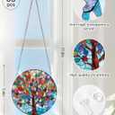 Acrylic Puzzles Suncatcher Window Hanging, 83 Pieces 7.4 Inch Sun Catcher Acrylic Puzzles Garden Decoration for Women Men Mom Birthday Gift Home Decor (Vivid Tree)