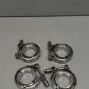 EVIL ENERGY 4PCS V Band Clamp with Flange Male Female 304 Stainless Steel, Pack 4