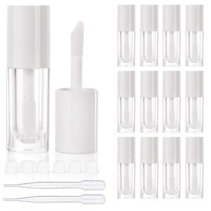 COSIDEA 14pcs Empty 6ml big brush lip gloss tubes for DIY lip gloss, White lipgloss containers