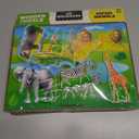 2 x Big Discoveries Wooden Puzzle - Animal Wood Puzzles for Toddlers 2+ Years Old | Montessori Learning Puzzles for Kids - Great for Preschool Aged Boys and Girls (Safari Animals)