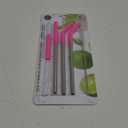 Pack of 2: 18/8 Stainless Steel Reusable Straws with Silicone Flex Tips 5 Piece Set, Manna 6 Pack Reusable Straws 
