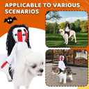 Dog Halloween Saddle Costume Dog Ghost Riding Costume Pet Transformation Ghost Clothes Halloween Cosplay Party Dressing Up Outfit for Small Medium Dogs Cats